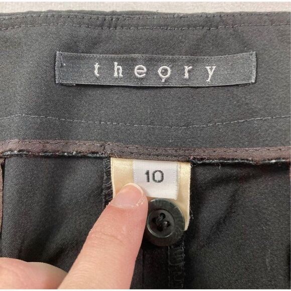 Theory Black Bootcut Cargo Trouser Pants Size 10 - Picture 3 of 13